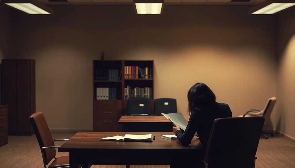 A dimly lit office interior with a wooden desk and chairs, representing the setting for a double-blind peer review process. In the foreground, two anonymous reviewers study research papers, their faces obscured, symbolizing the impartiality of the review. A bookshelf and filing cabinet in the middle ground suggest a scholarly environment. Soft, warm lighting casts a contemplative mood, while the background fades into a neutral, hazy backdrop, focusing the viewer's attention on the central review activity. The scene conveys the benefits of objectivity and fairness inherent in the double-blind approach, as well as the limitations of limited information and potential biases. A dimly lit office interior with a wooden desk and chairs, representing the setting for a double-blind peer review process. In the foreground, two anonymous reviewers study research papers, their faces obscured, symbolizing the impartiality of the review. A bookshelf and filing cabinet in the middle ground suggest a scholarly environment. Soft, warm lighting casts a contemplative mood, while the background fades into a neutral, hazy backdrop, focusing the viewer's attention on the central review activity. The scene conveys the benefits of objectivity and fairness inherent in the double-blind approach, as well as the limitations of limited information and potential biases.