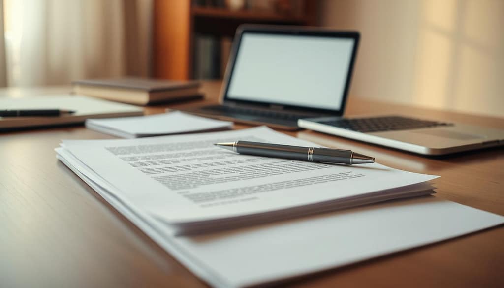 A workspace with a neatly organized desk, a laptop, a pen, and a stack of papers. The scene is bathed in warm, soft lighting, creating a contemplative and focused atmosphere. The papers have no visible text or markings, maintaining the anonymity of the manuscript. The laptop screen is positioned discreetly, hinting at the writer's diligent efforts to prepare the document for a single-blind review process. The overall composition conveys a sense of professionalism, attention to detail, and a commitment to preserving the anonymity of the work. A workspace with a neatly organized desk, a laptop, a pen, and a stack of papers. The scene is bathed in warm, soft lighting, creating a contemplative and focused atmosphere. The papers have no visible text or markings, maintaining the anonymity of the manuscript. The laptop screen is positioned discreetly, hinting at the writer's diligent efforts to prepare the document for a single-blind review process. The overall composition conveys a sense of professionalism, attention to detail, and a commitment to preserving the anonymity of the work.